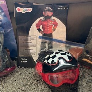 Disguise Turbo Racer Red and Black Costume with Helmet